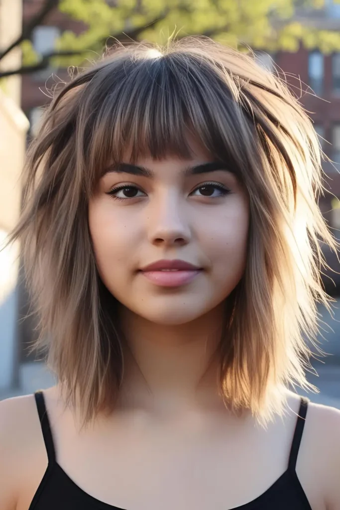  shaggy-wolf-cut-with-bangs     Growing Out the Cut Can Be Awkward