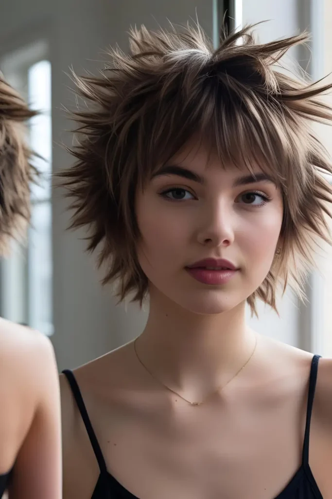 shaggy-wolf-cut-with-bangs     Harder to Style for Formal Occasions