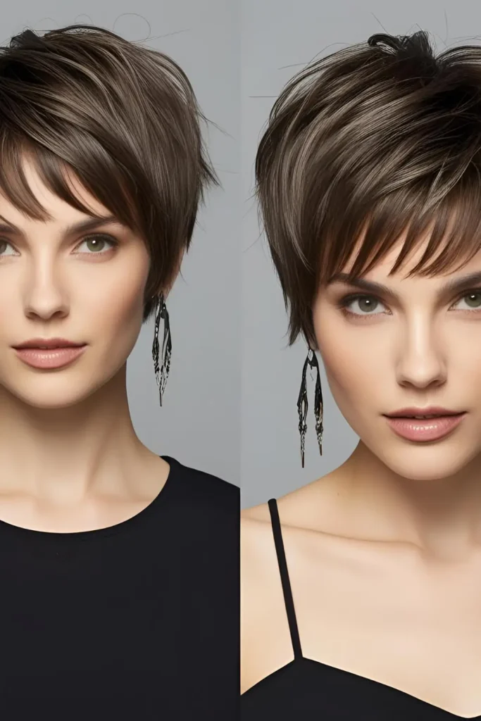  short-wolf-cut-with-curtain-bangs      Not Suitable for All Face Shapes