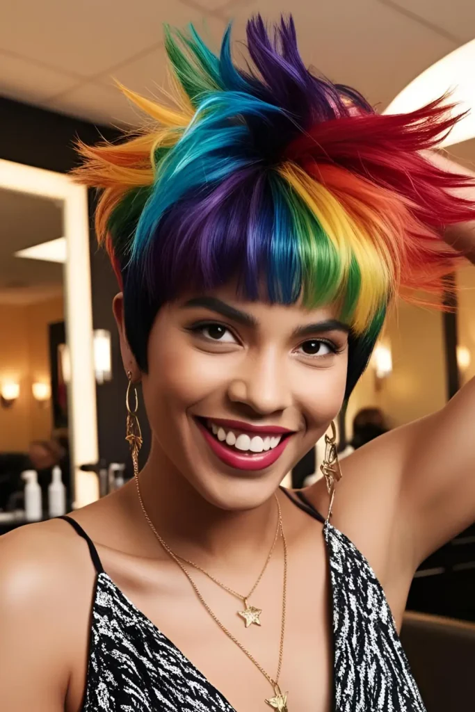 wolf-cut-with-colored-bangs Frequent Salon Visits Are a Must