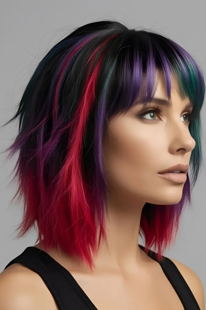 wolf-cut-with-colored-bangs Not Ideal for Every Lifestyle
