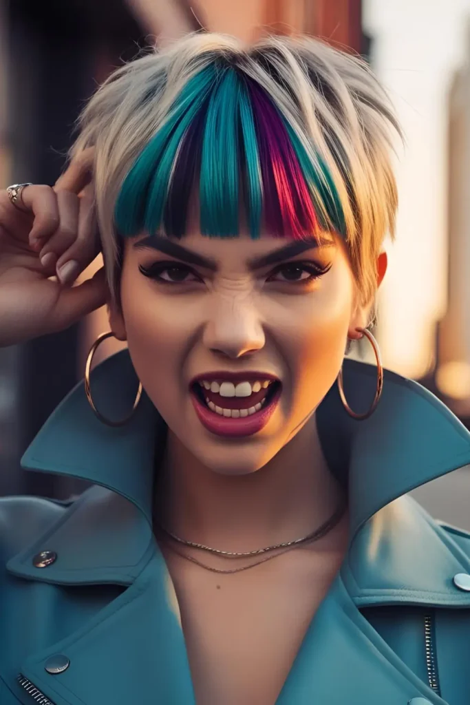 wolf-cut-with-colored-bangs Potential for Fad Fatigue