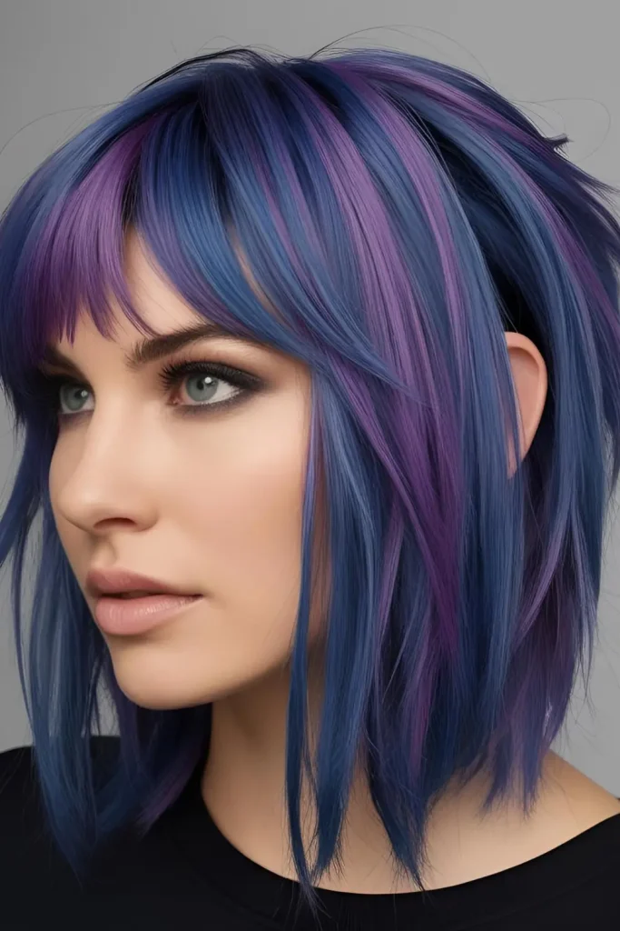 wolf-cut-with-colored-bangs The Look Can Be Overwhelming