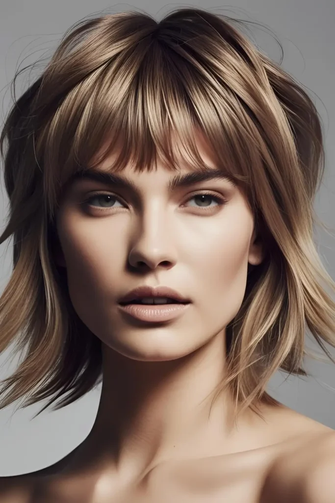 wolf-cut-without-bangs        Lack of Face-Framing Benefits