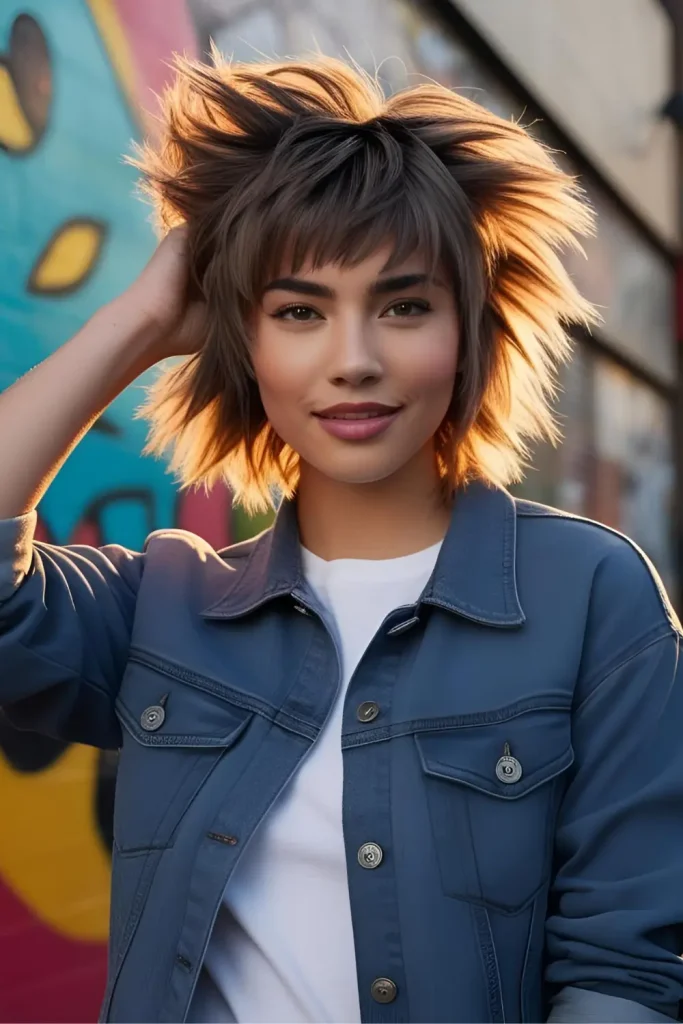 wolf-cut-without-bangs  May Not Suit Those With Fine or Thin Hair
