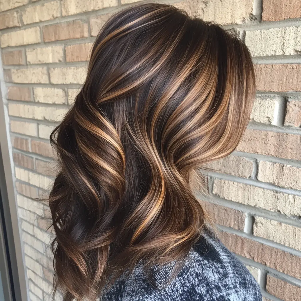 Ash Brown with Cool Caramel Highlights