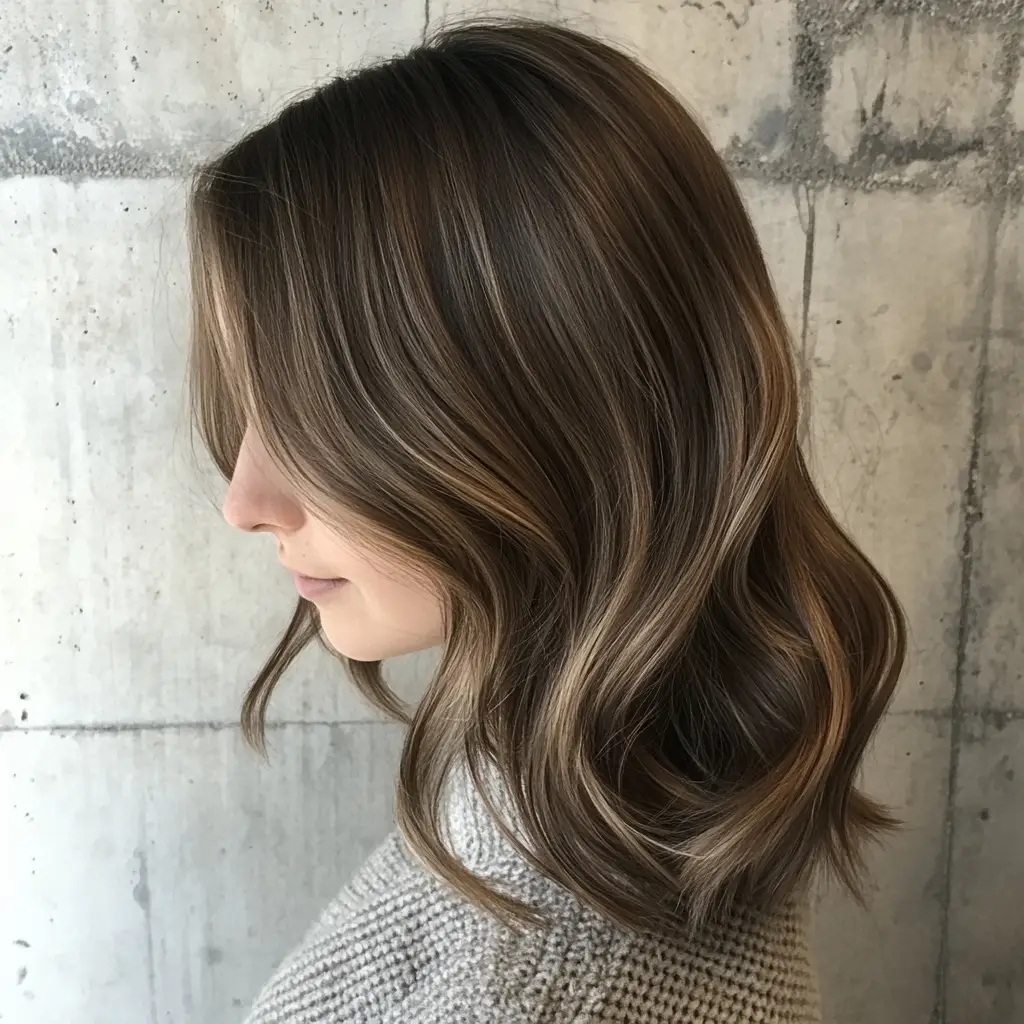 Ash Brown with Cool Highlights