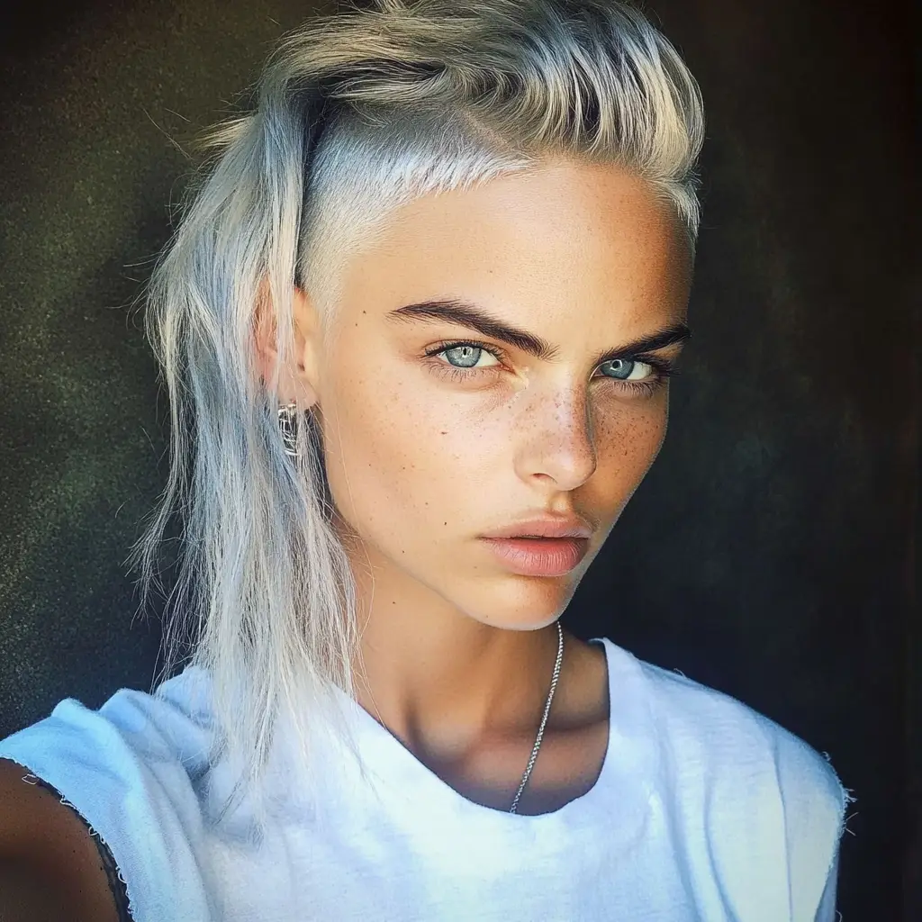 Cara Delevingne’s Silver Shave