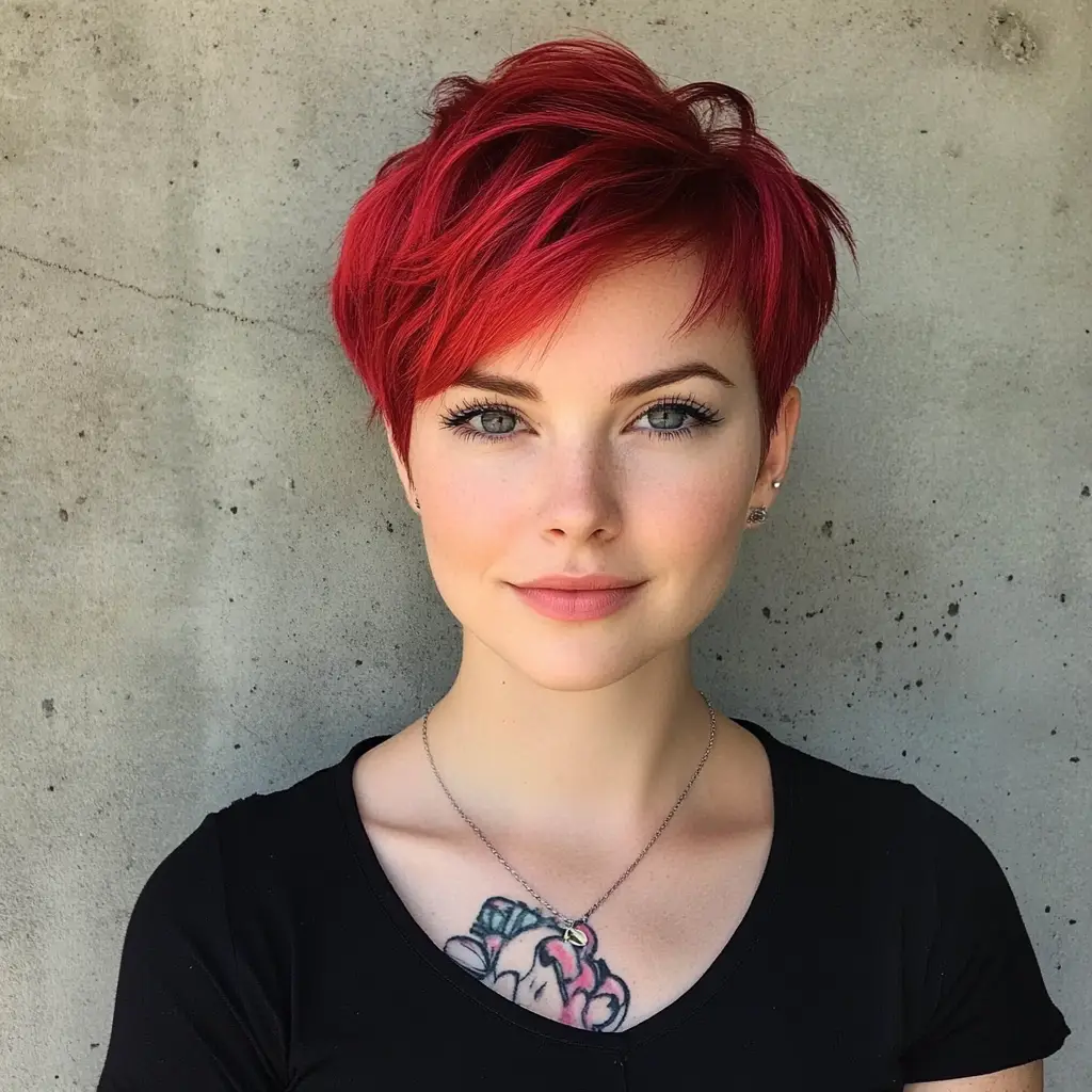 Cherry Bomb Pixie Cut