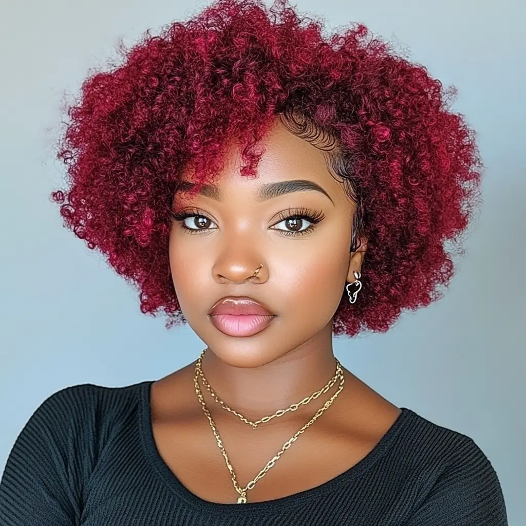 Cherry Bomb on Natural Hair