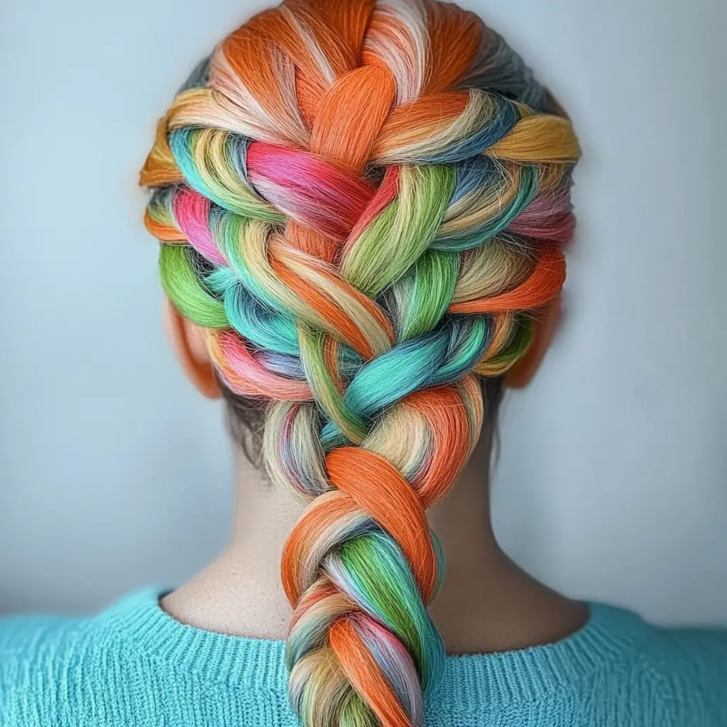 Colorful Snake Braid Wrap