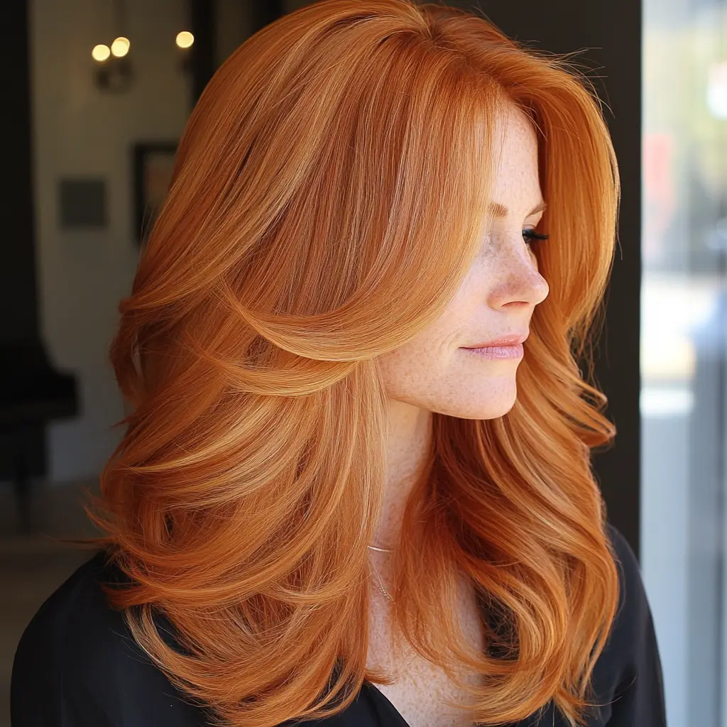 Copper Red with Feathered Layers