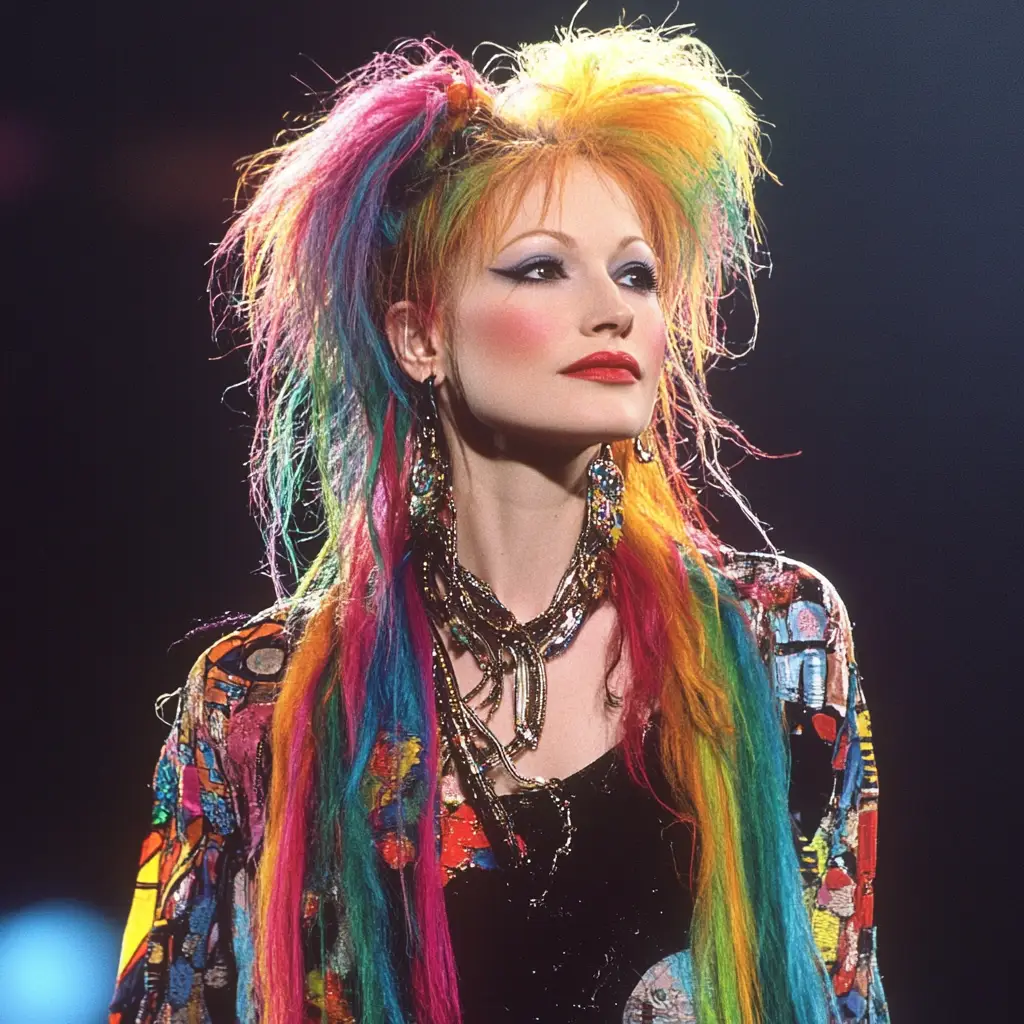 Cyndi Lauper’s Rainbow Dreads