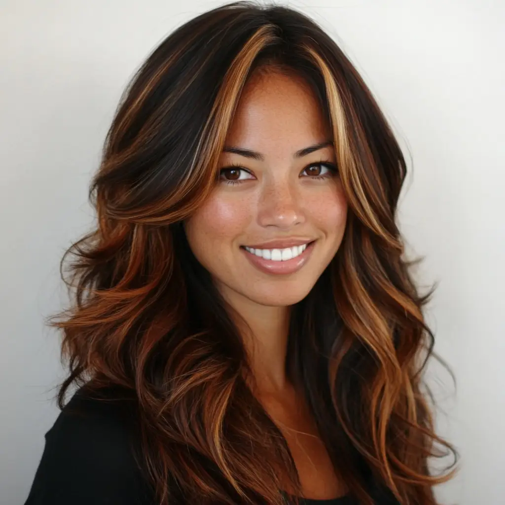 Face-Framing Caramel Highlights