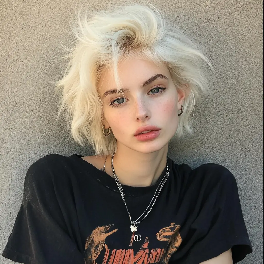 Frosted Blonde Tips
