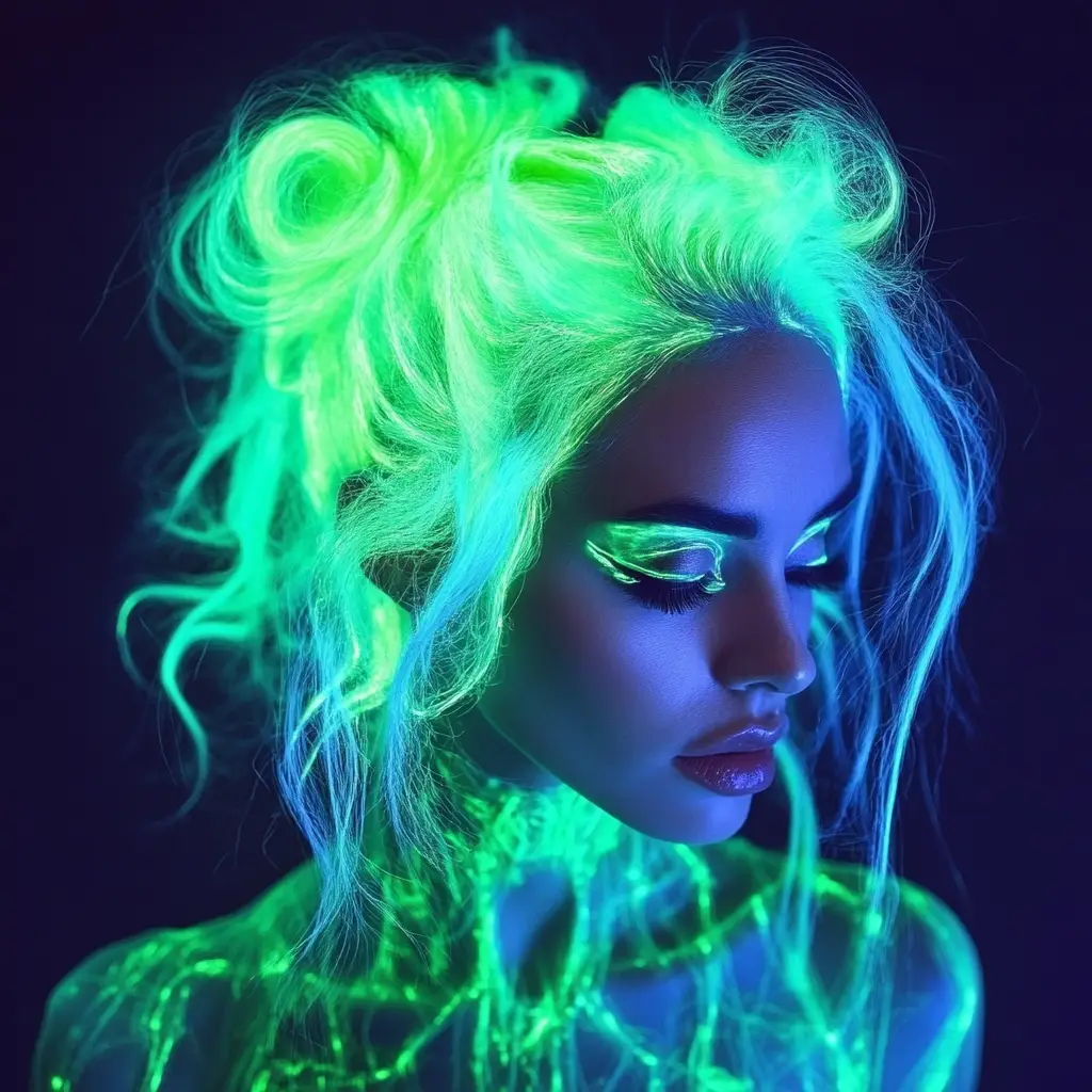 Glow-in-the-Dark Hair