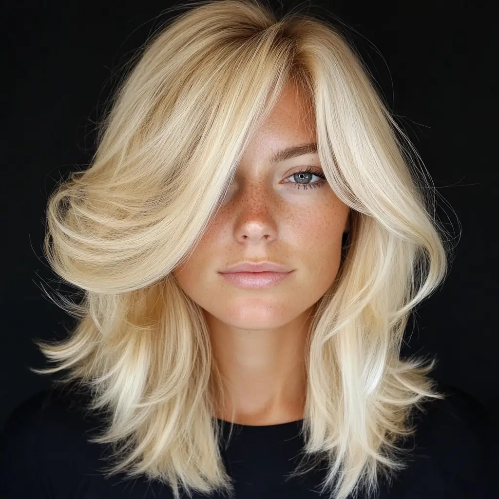 Golden Blonde Flippy Ends
