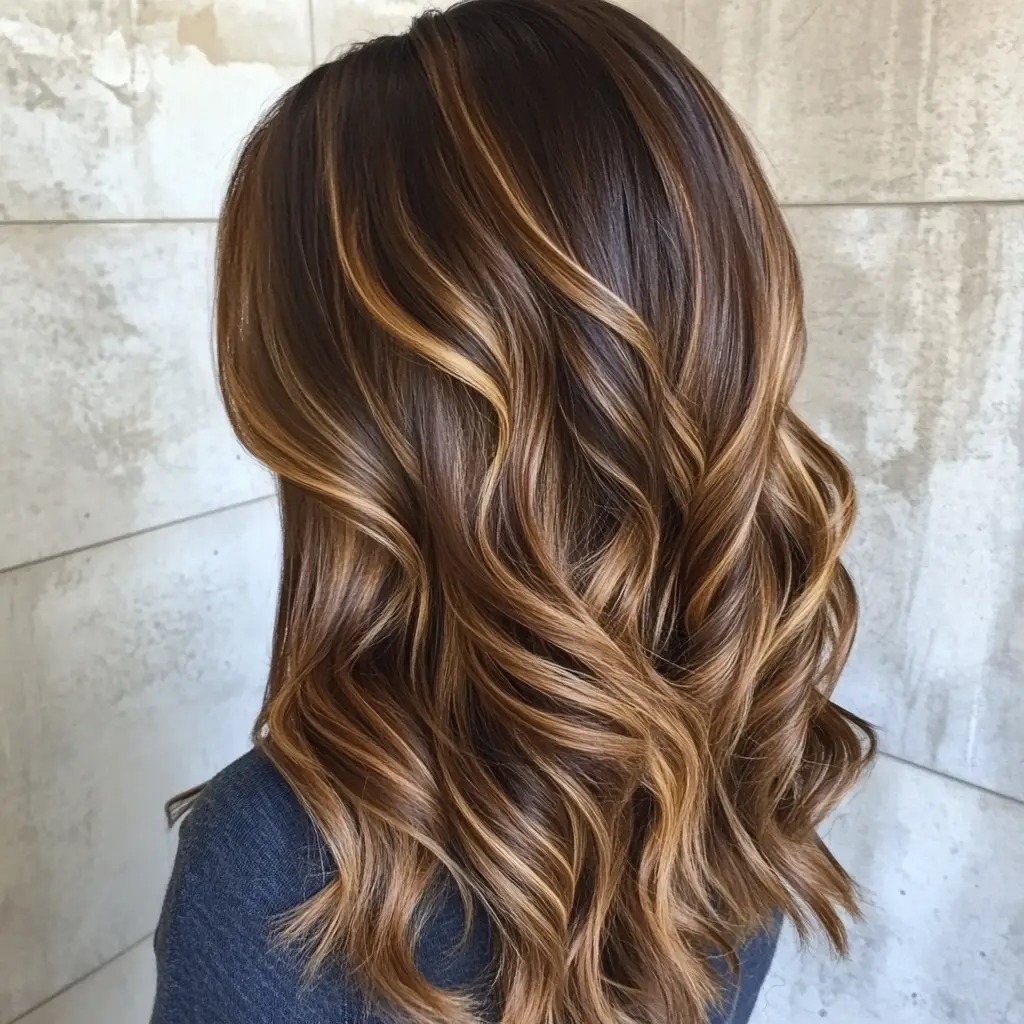 Golden Caramel on Medium Brown