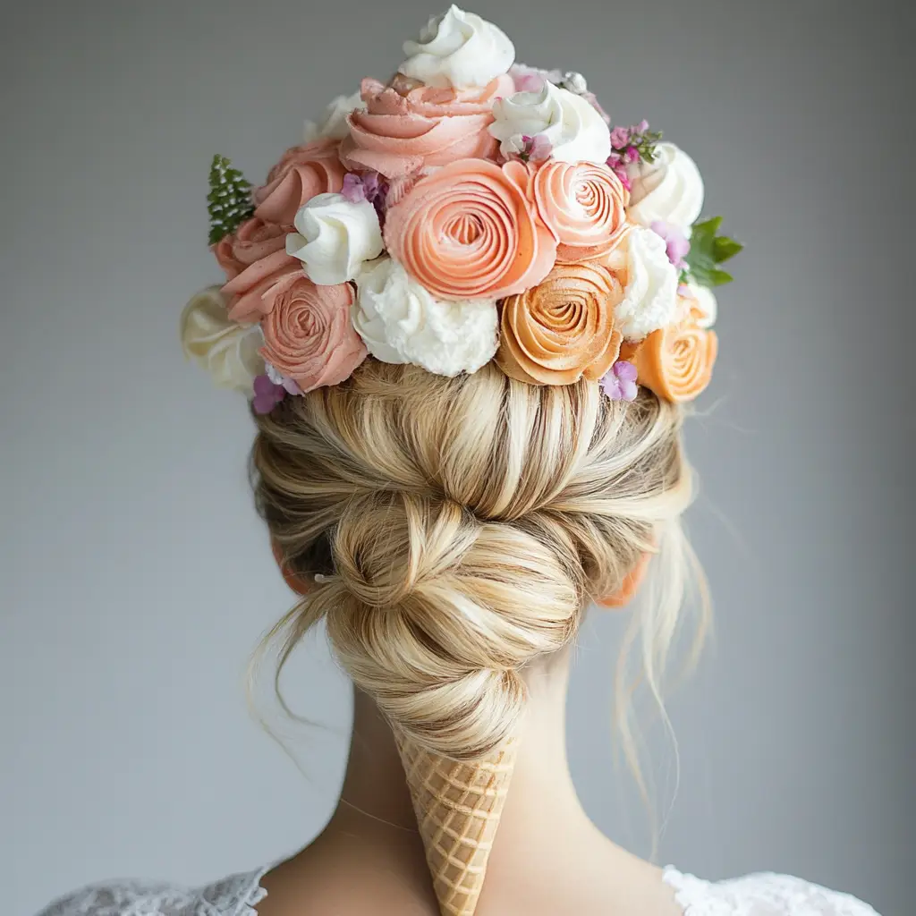 Ice Cream Cone Updo