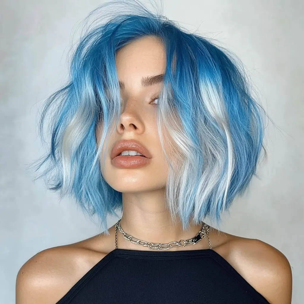 Icy Blue Highlights