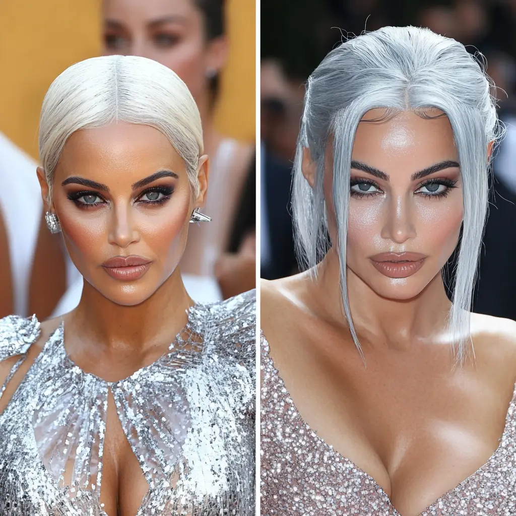 Kim Kardashian’s Bleached Brows and Hair