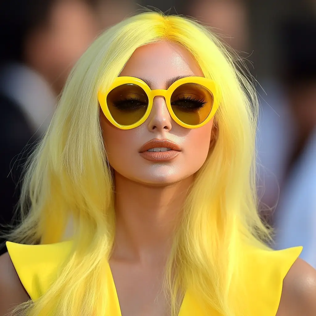 Lady Gaga’s Yellow-Tipped Blonde Wig