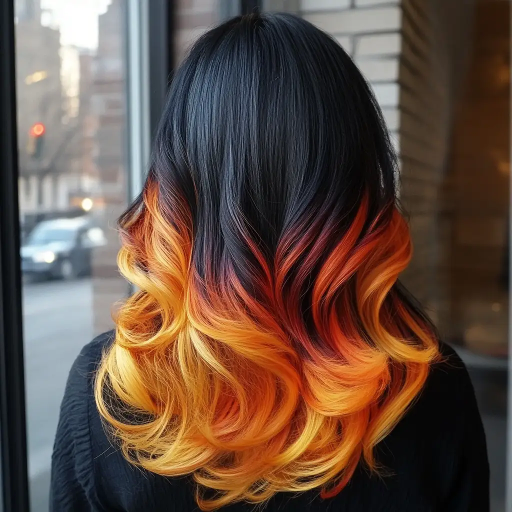 Lava Lamp Ombre Curls