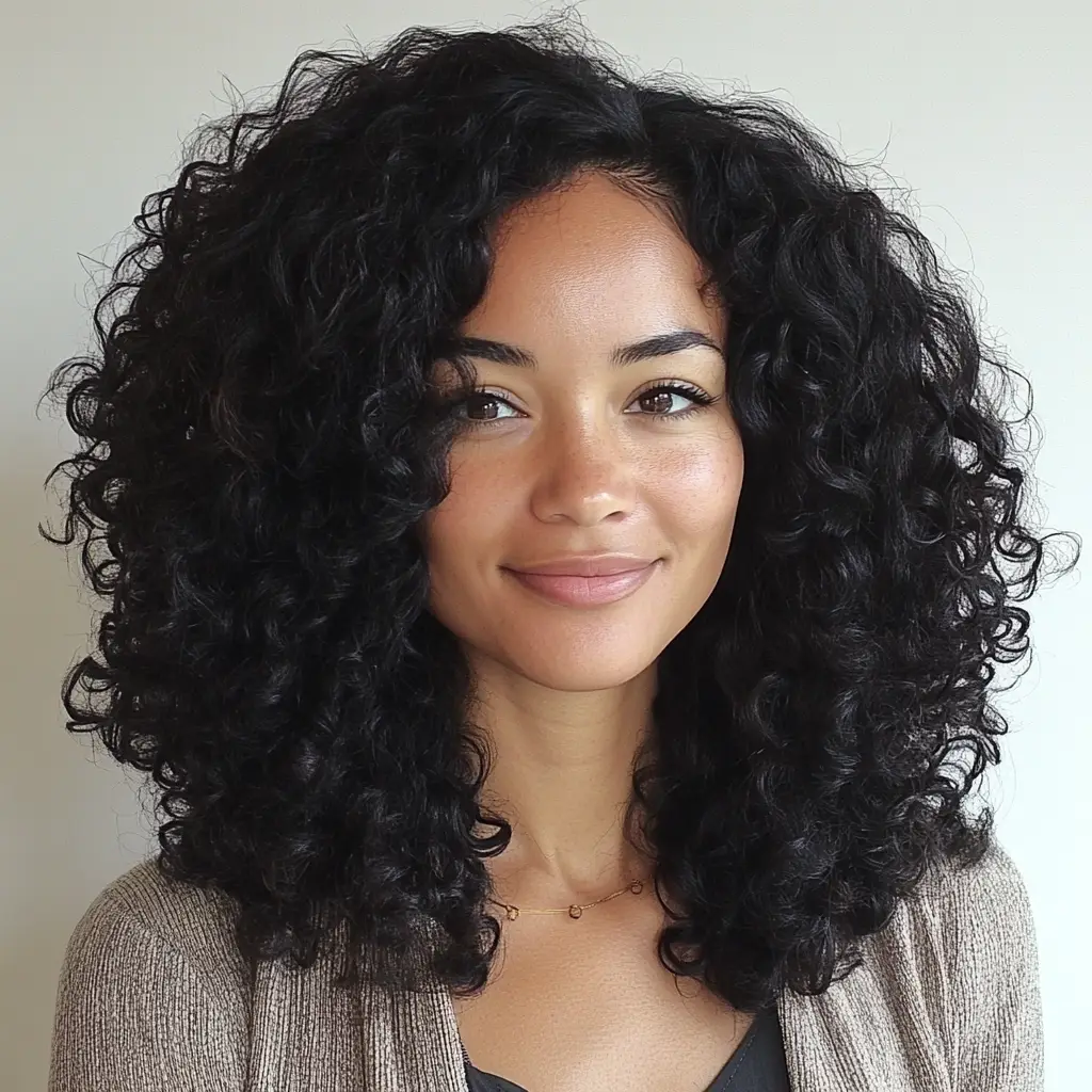 Layered Afro Curls