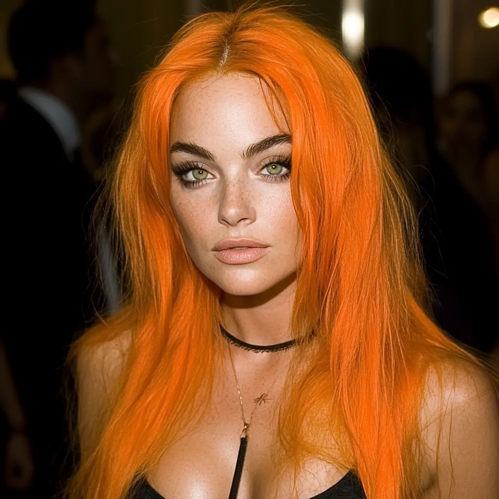 Lindsay Lohan’s Over-Orange Dye Job