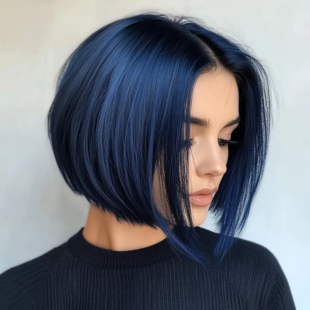 Midnight blue bob