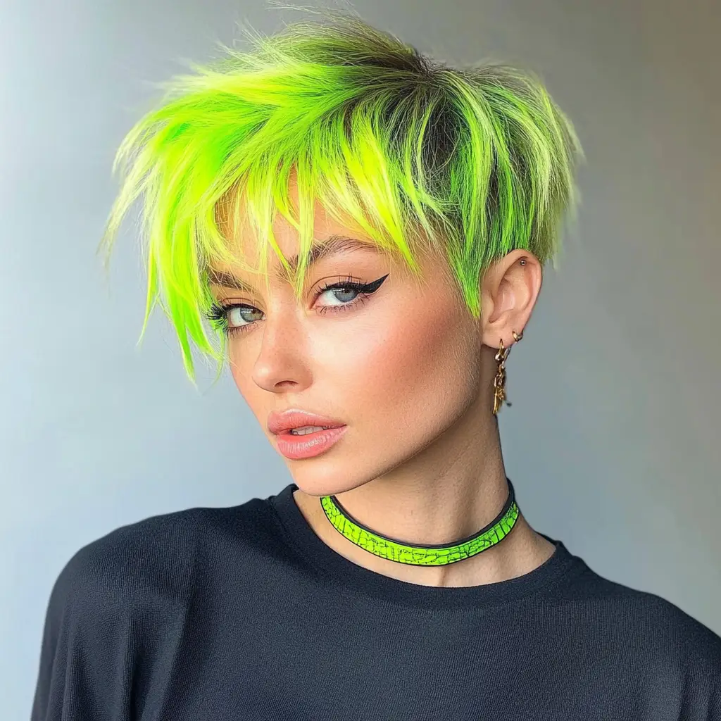Neon green streaks