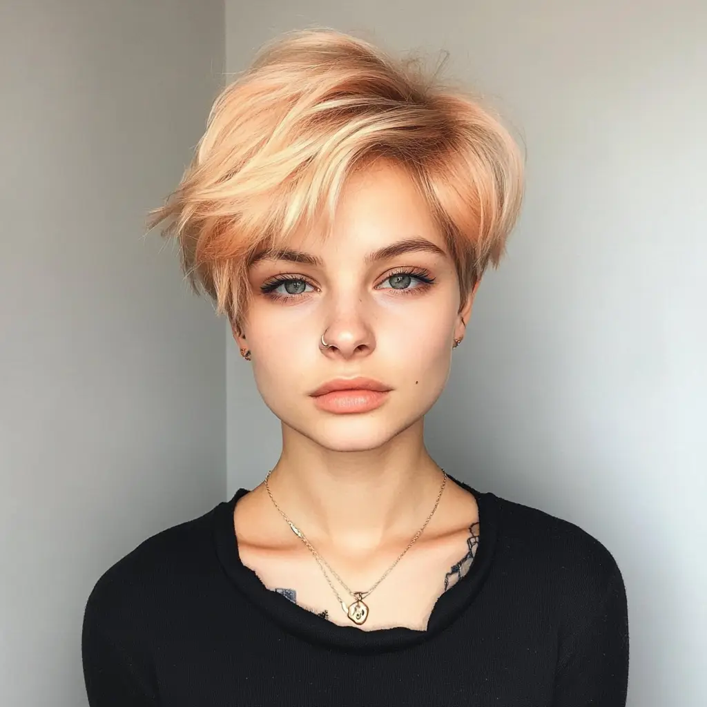 Peach tones on a pixie