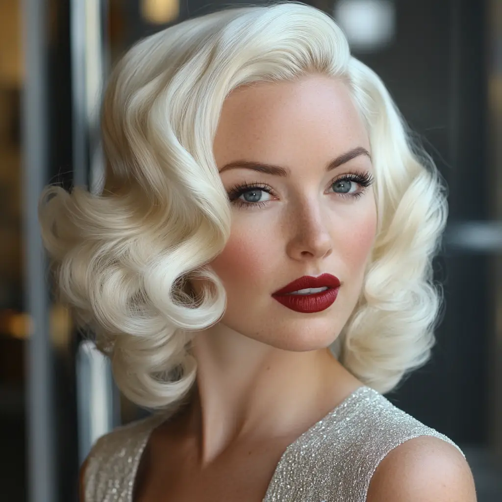 Platinum Blonde Bombshell Curls