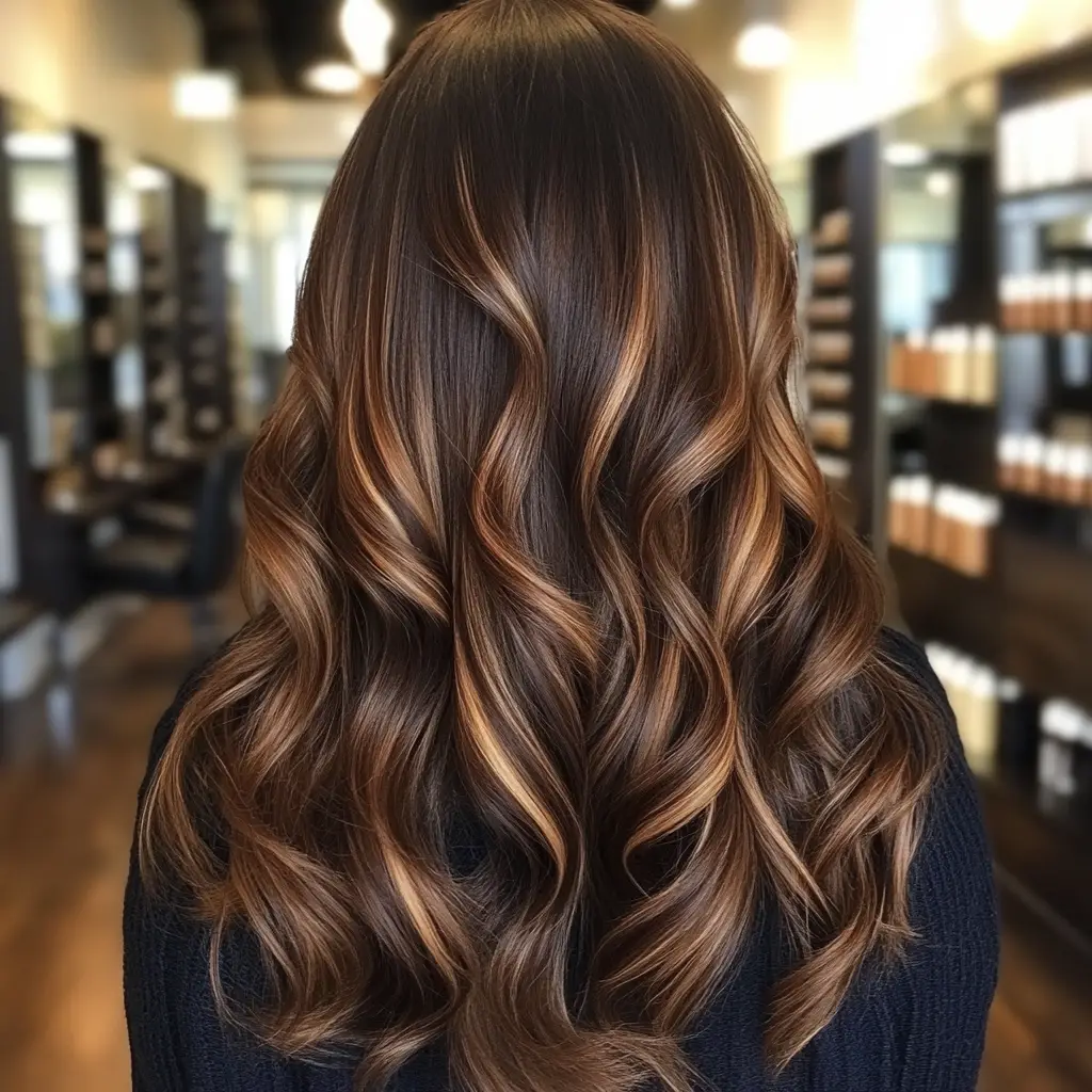 Warm Caramel on Chocolate Brown