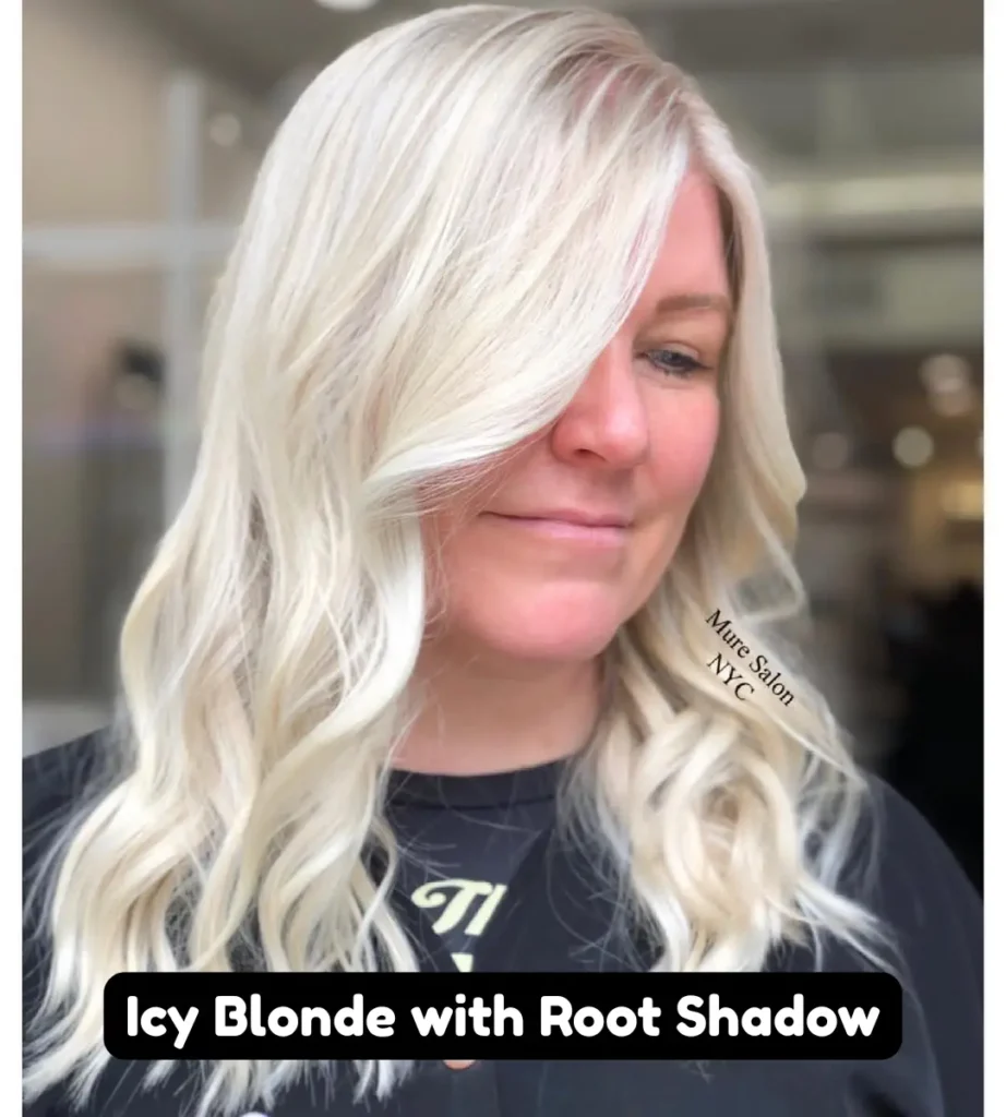 Icy Blonde with Root Shadow