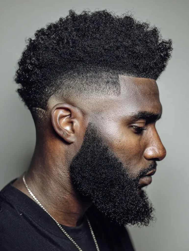 Afro Temple Fade