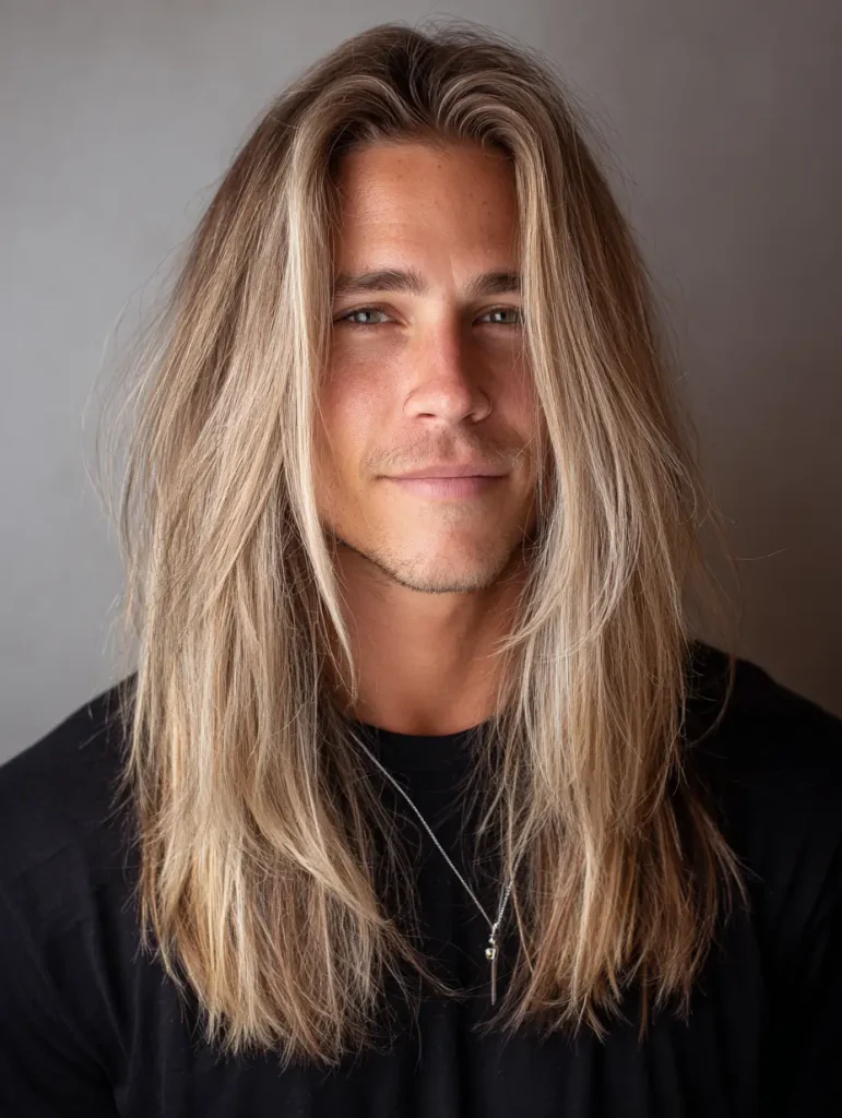 Ash Blonde on Long Layers