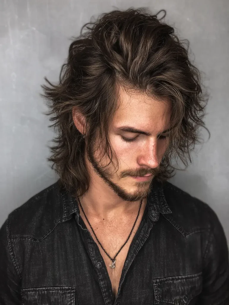 Ash Brown Textured Wolf Cut