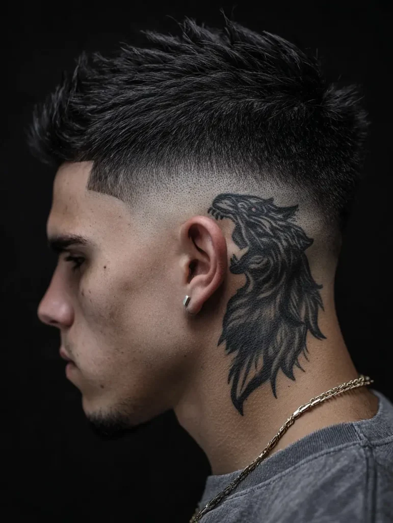 Asymmetrical Black Wolf Cut