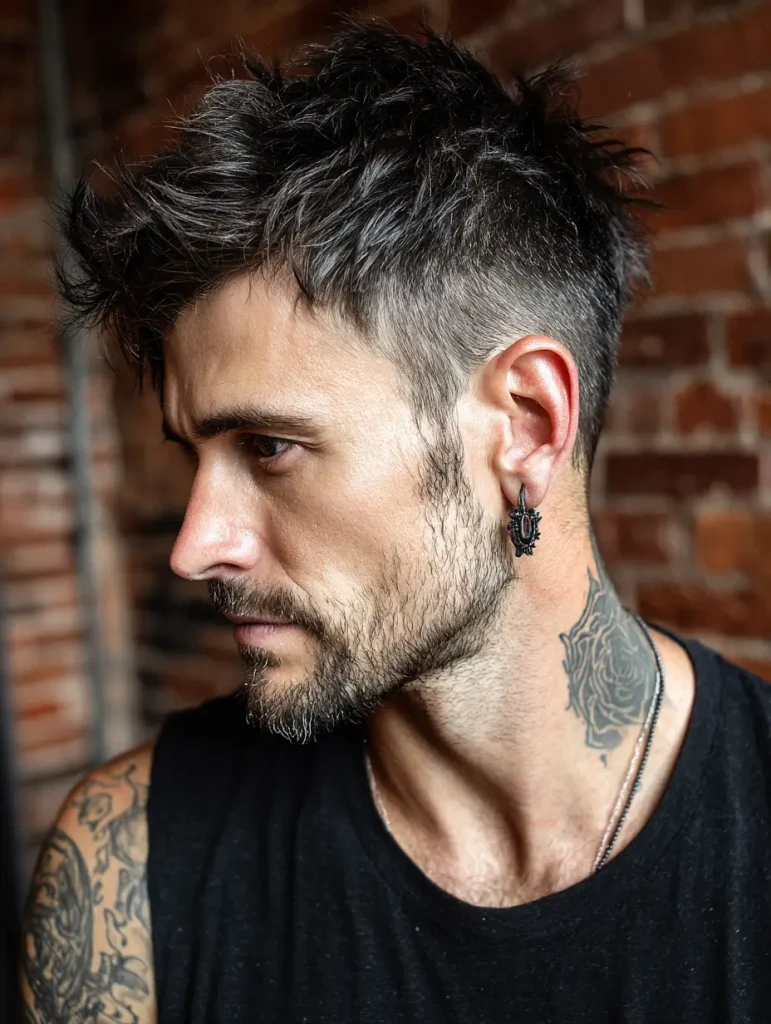 Black Wolf Cut for Thin Hair