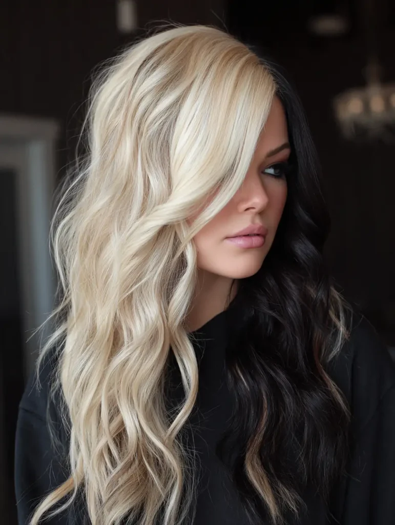 Blonde on Black Peekaboo
