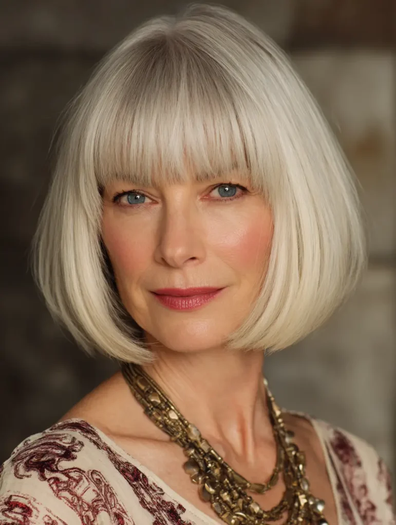 Blunt Cut with Bangs