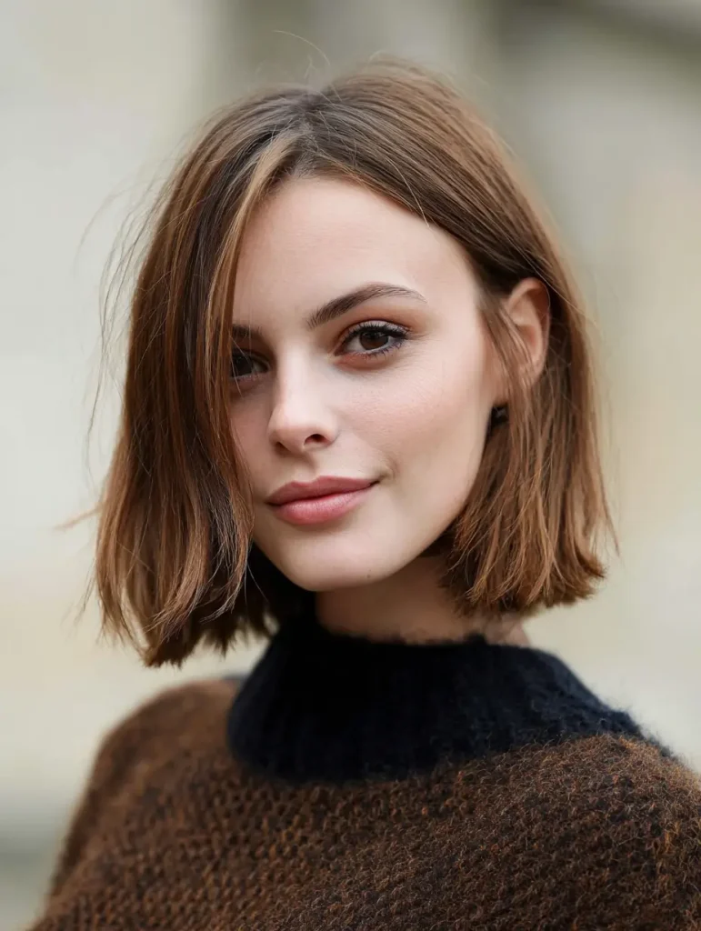 Blunt Cut with Middle Part