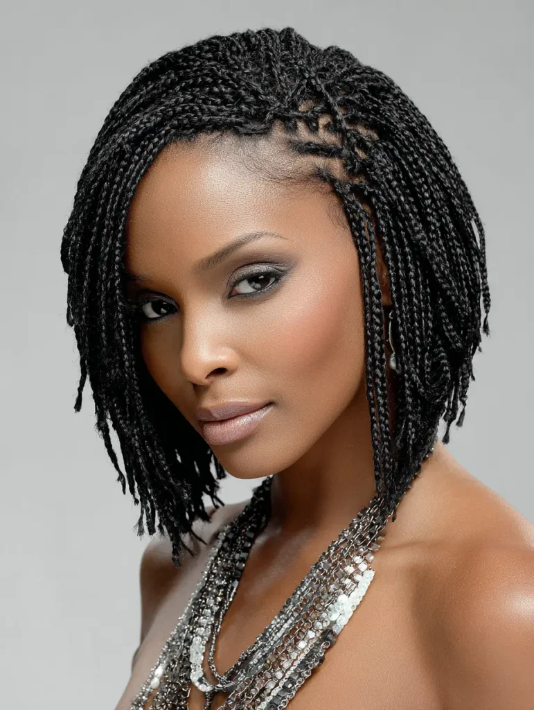 Bob-Length Micro Braids
