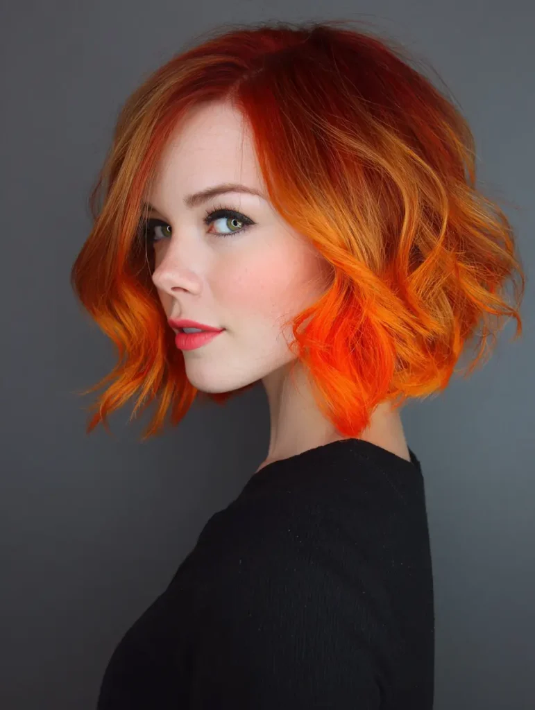 Bold Orange Under Bob