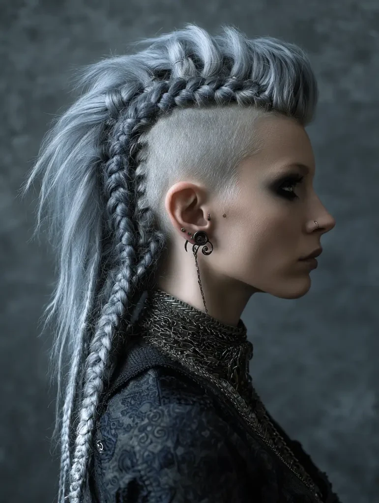 Braided Mohawk on Wolf Layers