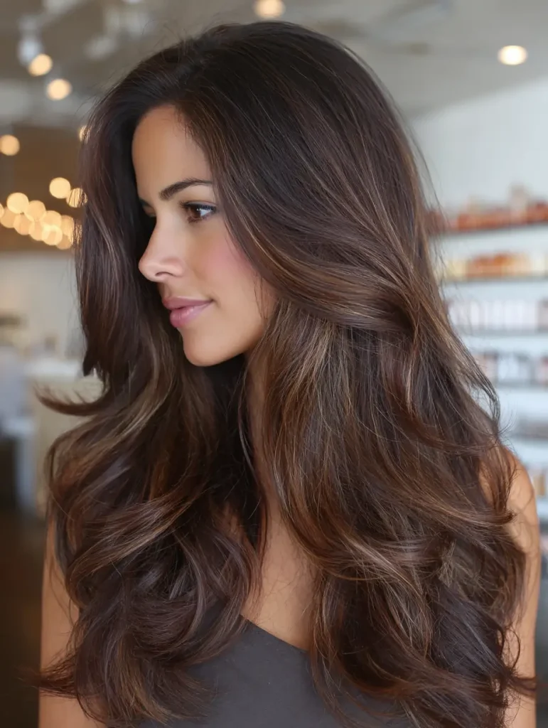 Brown Sugar Highlights on Dark Hair