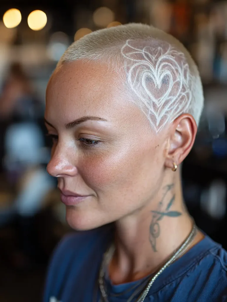 Buzz Cut with Heart Design