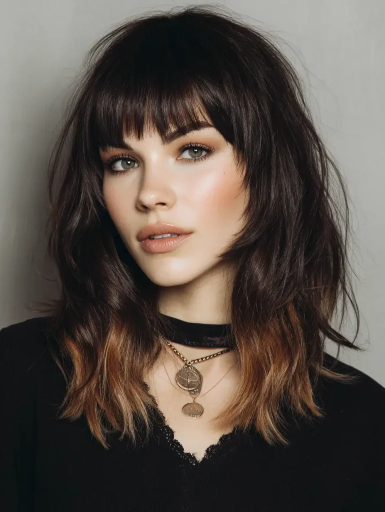 Caramel-Tipped Wolf Cut