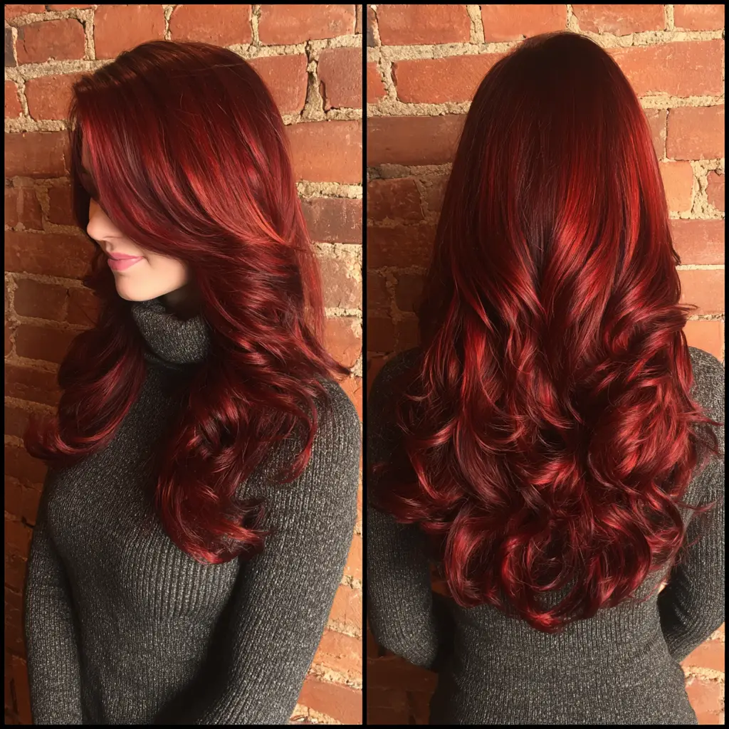 Crimson Layered Weave